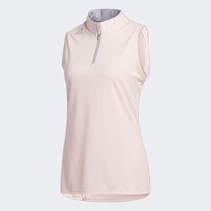 Gradient Zip Sleeveless Polo Shirt